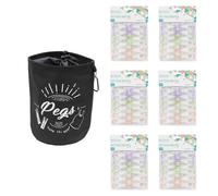 JVL Large Peg Bag with 72 Soft Touch Mini Clothes Pegs - Assorted Colours JVL Multicolor