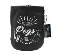 JVL Large Waterproof Peg Bag with Draw String Closure and Hanging Snap Hook, Black, 08-040