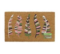 JVL Eco-Friendly Feathers Door Mat - Brown