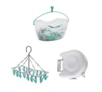 Outdoor Laundry Bundle Including Pegs JVL White 1 Pack