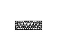 JVL Lexi Wrought Iron Effect Rubber Step Mat 25x75cm in Black | Size: 25 cm x 75 cm JVL Black 25 cm x 75 cm