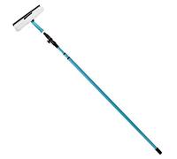 JVL Light Blue Extendable 3.5 Metre Telescopic Smear Free Squeegee Soft Head Window Cleaner Kit
