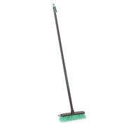 JVL Lightweight Indoor Angled Soft Bristle Sweeping Brush Broom, Turquoise/Grey 20-044TQ