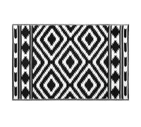 JVL Lightweight Reversible Plastic Woven Outdoor Rug, 133x190cm, Aztec