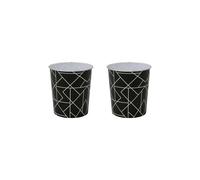 Linear Plastic Waste Paper Bin - Set of 2 JVL Black 2 Pack