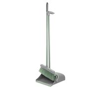 Jvl Long Handle Lobby Dustpan & Brush Set-Grey