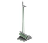 JVL Long Handle Lobby Dustpan & Brush Set-Grey in Grey JVL Grey