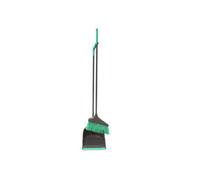 JVL Long Handle Dustpan and Bristle Brush Set, Grey/Turquoise, One Size