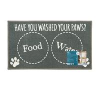 JVL Machine Washable Pet Mat 40 x 70 cm, Dinner time (01-263DT)
