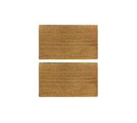 JVL Manor Plain Latex Coir 40x70cm - Set of 2 in Brown | Size: 40 cm x 70 cm JVL Brown 40 cm x 70 cm