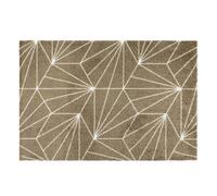 JVL Mega Doormat - 50x75cm, Brown Geo | Size: 75 cm x 150 cm JVL Brown 75 cm x 150 cm