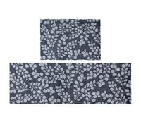 JVL Mega Doormat & Runner - Branches in Blue | Size: 150 cm x 100 cm JVL Blue 150 cm x 100 cm