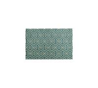 Mega Machine Washable Doormat 50 x 75 cm Geo Hex JVL Teal 50cm x 75cm