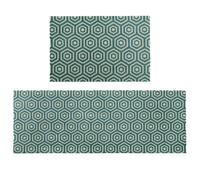 Jvl Mega Machine Washable Doormat And Runner, Geo Hex