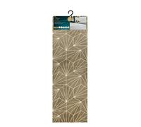 JVL Mega Mat Machine Washable Entrance Runner, 50x150cm, Brown Geo