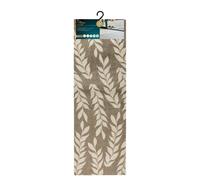JVL Mega Mat Machine Washable Entrance Runner, 50x150cm, Brown Leaves