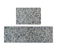 JVL Mega Mat Machine Washable Entrance Runner and Doormat Set, Floral