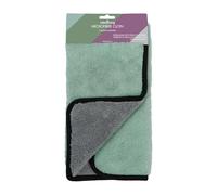 JVL Microfibre Car Cleaning Cloth - Grey & Green Soft Reusable Cloth for Car Washing, Drying & Polishing