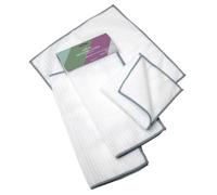 Jvl Microfibre Cleaning Cloth, White And Grey