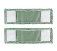 JVL Microfibre Mop Replacement Cleaning Pad - Green x 2