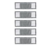JVL Microfibre Mop Replacement Cleaning Pads - Machine Washable Reusable Refill Heads for Flat Floor Mop - Grey (Pack of 5)