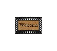 JVL Mila Embossed Rubber Tuffscrape Doormat 45x75cm in Natural | Size: 45 cm x 75 cm JVL Natural 45 cm x 75 cm