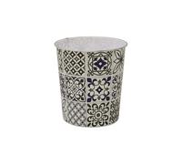 JVL Mosaic Plastic Waste Paper Bin - Set of 2 in Black | Size: 2 Pack JVL Black 2 Pack