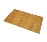 JVL Natural Bamboo Rectangular Utility Bath Floor Mat, 50 x 80 cm