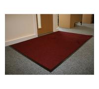 JVL Office Entrance Absorbent Barrier Door Mat, 120 x 180 cm, Red/Black