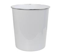 JVL Onyx Round Waste Bin 7L Bathroom Bedroom Office White JVL White