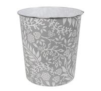 Jvl Onyx Round Waste Bin 7L Decorative Bathroom Bedroom Office Grey Willow