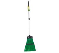 JVL Outdoor Garden Hard Bristled Broom Brush Rake with Extendable Handle in Green | Size: Medium JVL Green M