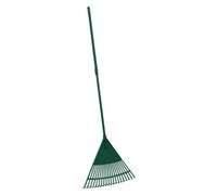 Jvl Outdoor Garden Lawn Leaf Rake With Telescopic Handle, Green