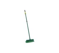 JVL Outdoor Hard Bristle Broom with Telescopic Handle - Green | Size: 1 Pack JVL Green 1 Pack