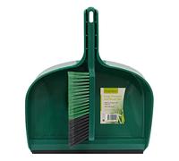 JVL Outdoor Large Dustpan And Brush, Green