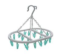 Oval Sock Dryer Complete with 20-Piece Clothes Pegs JVL Grey 1 Pack