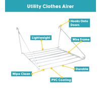 JVL Over-Door Clothes Airer Rail