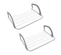 JVL Over Door Radiator Clothes Drying Airer-3M, White, Pack of 2
