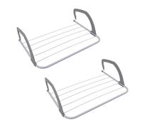 JVL Over Door Radiator Clothes Drying Airer-3M, White, Pack of 2 in White | Size: 2 Pack JVL White 2 Pack