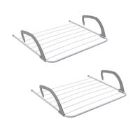JVL Over Door Radiator Clothes Drying Airer-6M, White, Pack of 2 in White | Size: 2 Pack JVL White 2 Pack