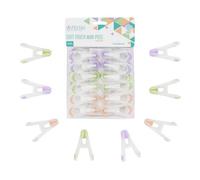 Jvl Pack Of 12 Soft Touch Mini Pegs