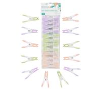 JVL Pack of 24 Soft Touch Flower Pegs JVL Multicolor