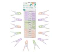 JVL Pack of 24 Soft Touch Leaf Pegs JVL Multicolor