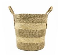 JVL Palma Natural Round Storage Basket in Brown JVL Brown