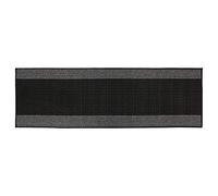 JVL Palmero Machine Washable Latex Backed Carpet Runner, Black/Grey