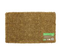JVL Plain Natural 100% Coir PVC Backed Entrance Door Mat, 35 x 60 cm