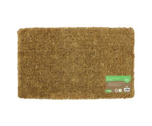 JVL Plain Natural 100% Coir PVC Backed Entrance Door Mat, 35 x 60 cm