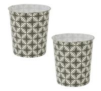 JVL Plastic 9Lt Rubbish Waste Paper Bin (Geometric)