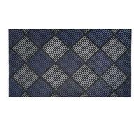 Jvl Platina Scraper Rubber Doormat, 40X70Cm, Silver/blue
