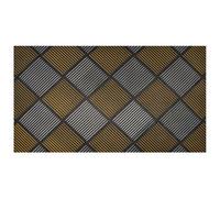 Jvl Platina Scraper Rubber Doormat, 40X70Cm, Silver/gold